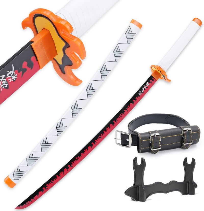 Cold Blade Demon Katana - 41 Inch Anime Replica with Belt and Stand - Durable Sword Perfect for Cosplay - Nichirin Sword with Authentic Design - Image 1
